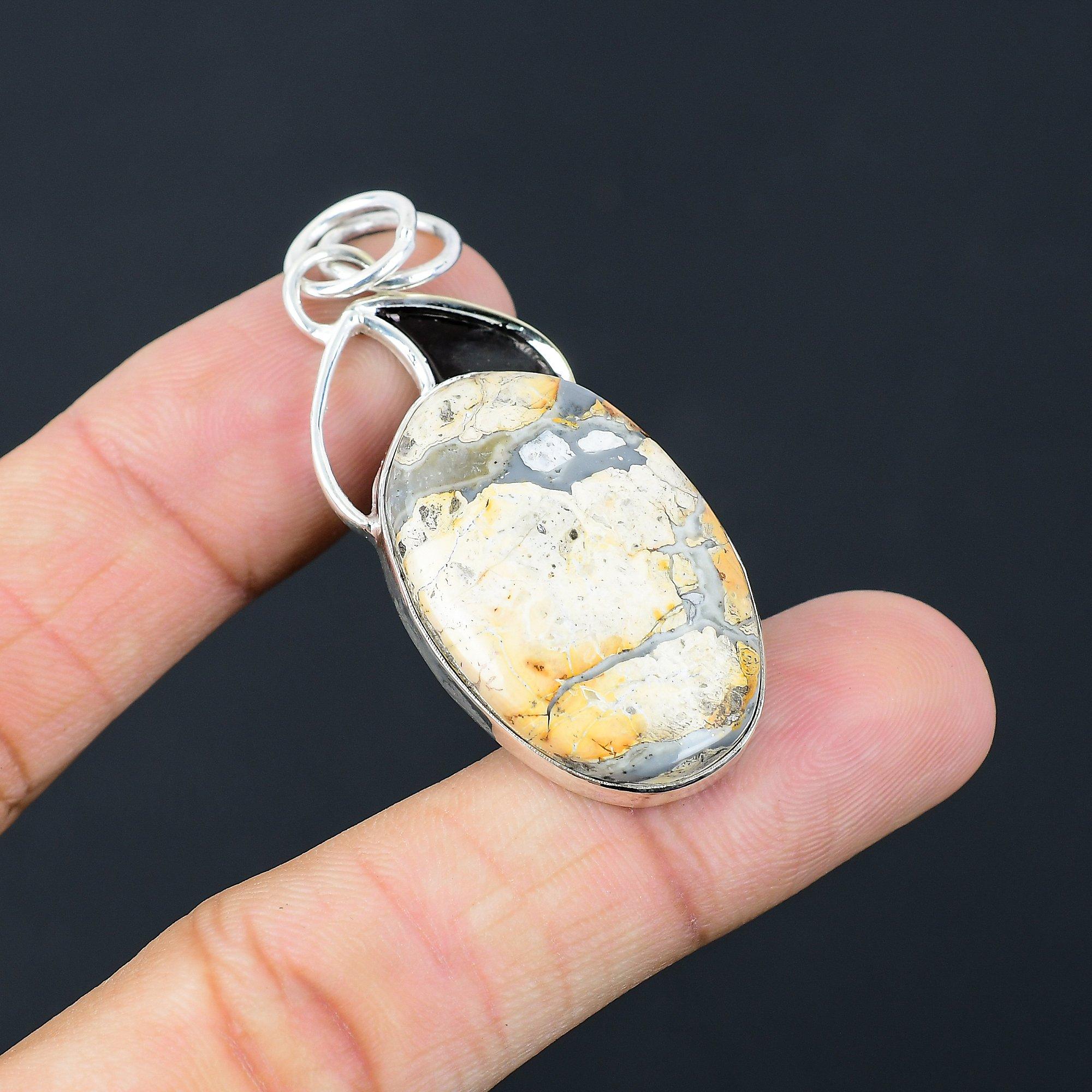 Daughters Day Deal Sterling Silver Maligano Jasper Stone Sister Pendant Jewelry