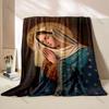 1PC The Virgin Mary in prayer Print Blanket Warm Soft Fluffy Kids and Adult Sofa Bed Throw Blanket Outdoor Travel Camping RV
