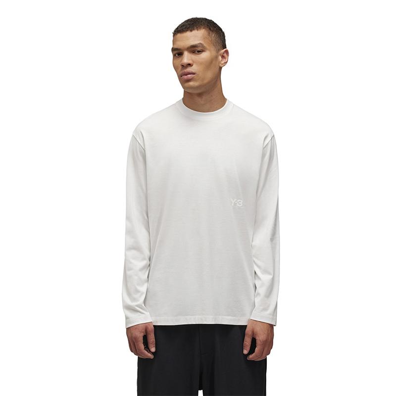 

Y-3 Long Sleeve Tee Comfortable Casual T-Shirt Unisex Tops White 51-JD9832 S