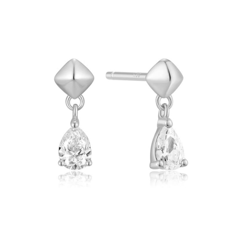 ANIA HAIE Silver Pyramid Drop Thread Stud 925 Silver Earrings E067-04H