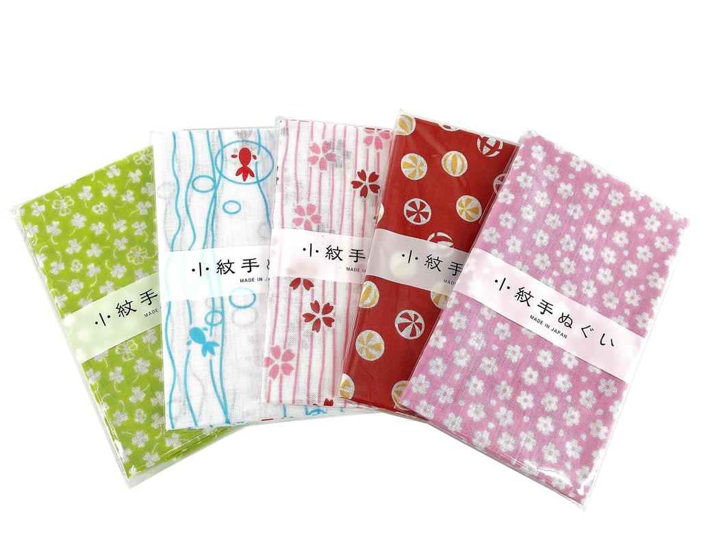 Miyamoto Towel Miyamoto Tenugui Izumi Kobai Komon Tenugui Size Made in 33 x 90 Set of 33022 (Small Pattern) 2, Japan, Approx. cm, 5,