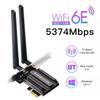 WiFi 6E PCIe Card MT7922 - 5400Mbps Tri-Band 6GHz/5GHz/2.4GHz, BT5.3 for Desktop