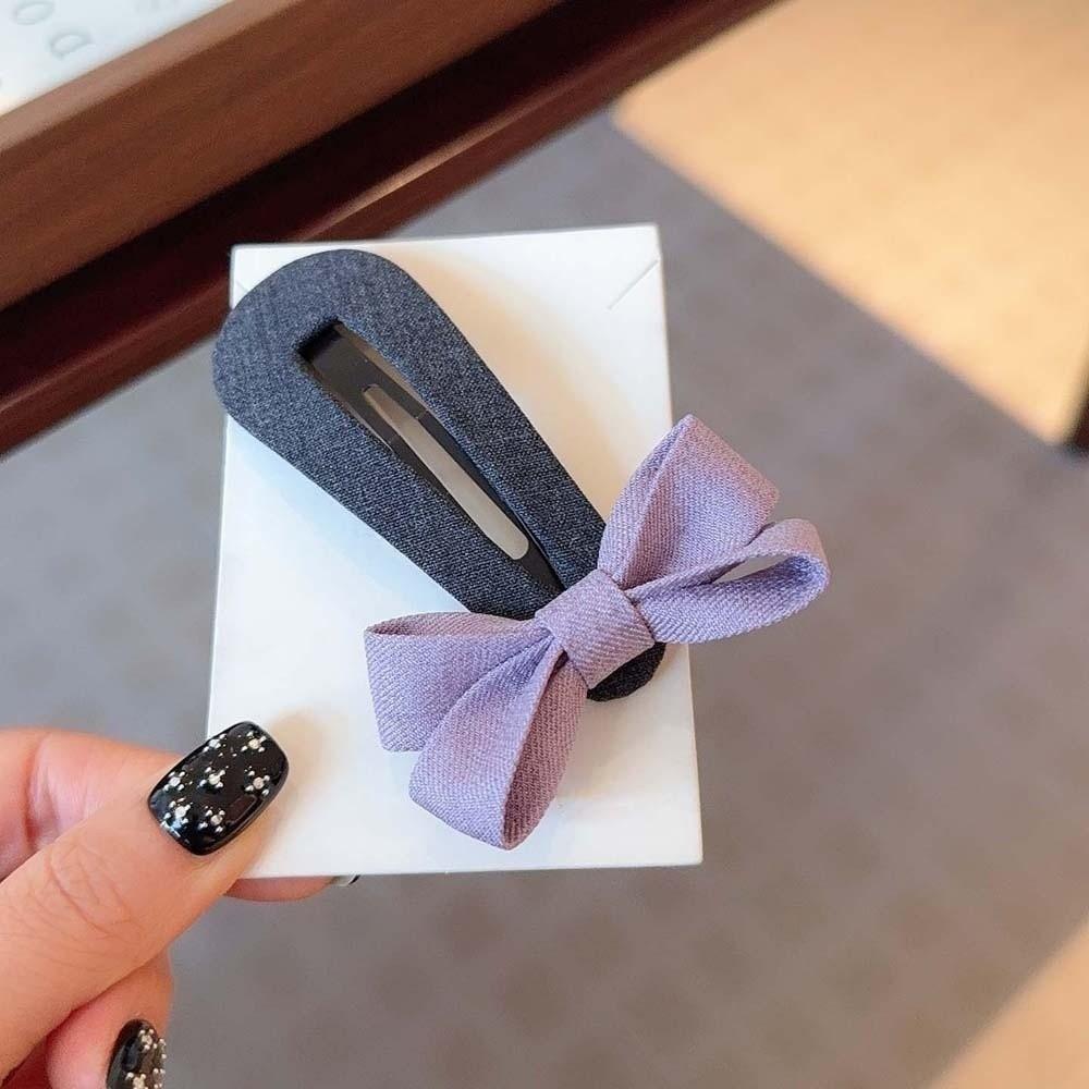 Polyester Karo Schleife Haarspange Hochwertige Koreanische Haarspangen Haarspange für Pony Schleifenkopf Haarspange Party