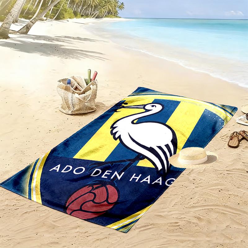 ADO Den Haag Print Strandtuch, Großes Weiches Schnelltrocknendes Handtuch für Strand Camping Schwimmen