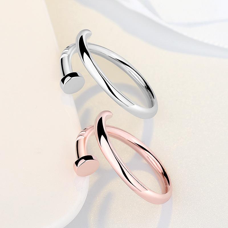 Light Luxury Style Nail Open Ring, Niche Design Ring, Male and Female Couple's Ring, Versatile