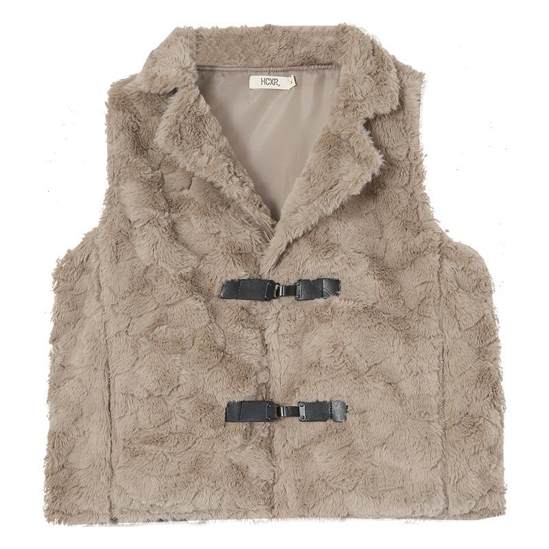 Xiao Xiangfeng Anzug Kragen Nachahmung Kaninchenfell Weste Winter Outfit Neue Vielseitige Damen Weste Dick