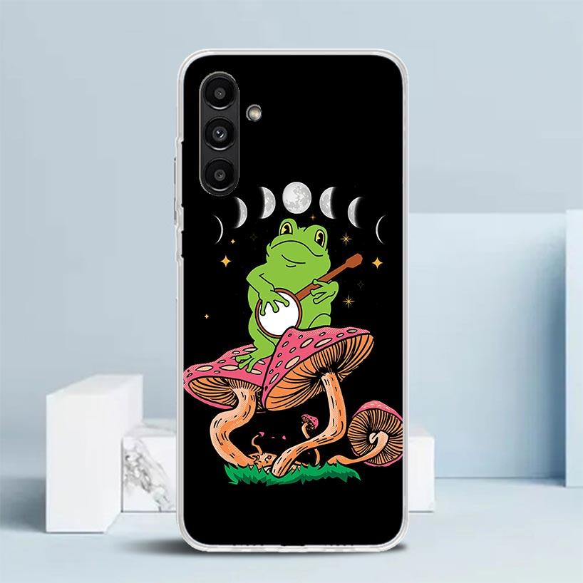 Cottagecore Frog Mushroom Kawaii Phone Case For Samsung Galaxy A17 A37 A57 A16 A15 A14 A13 A56 A55 A54 A53 A36 A35 A34 A33 A26 A