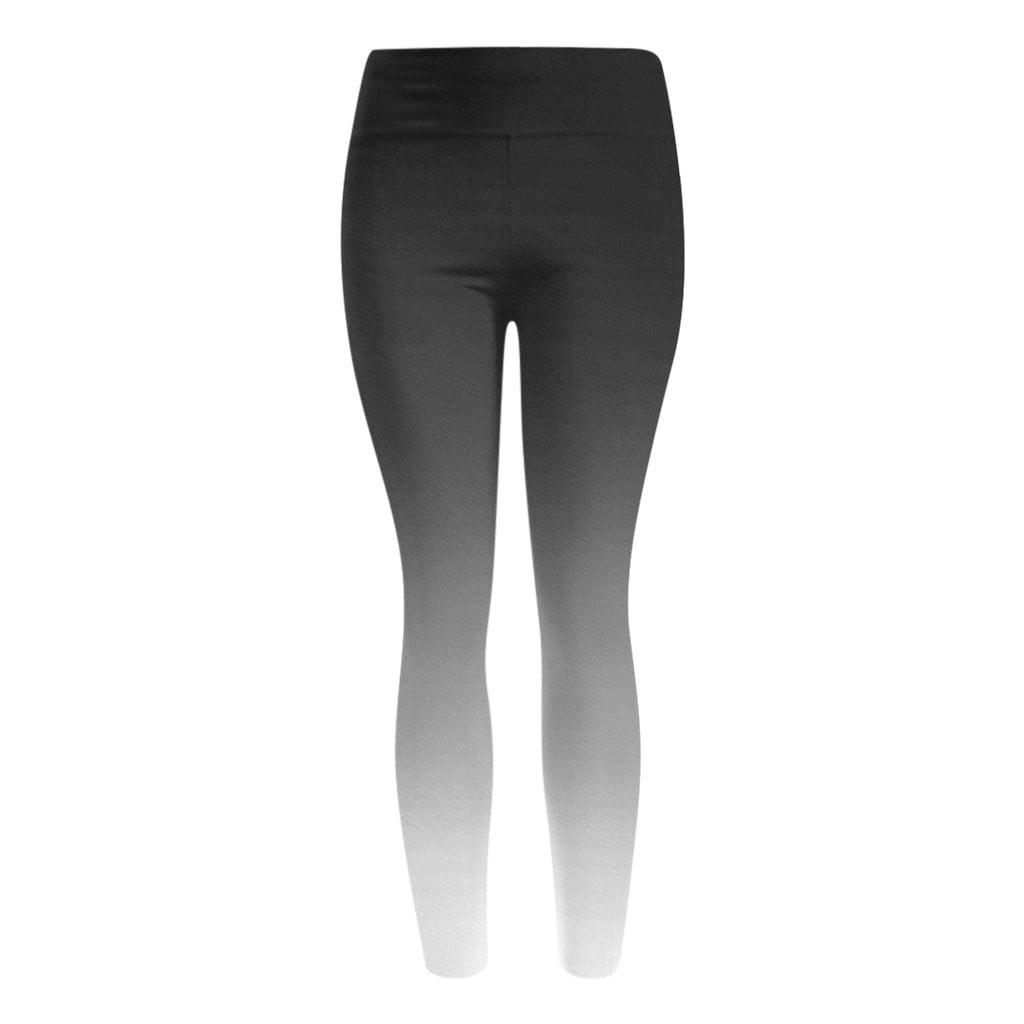 Damen Casual Fashion Outdoor Gradient Slim Elastic Yoga Pants Neun-Minuten-Hose