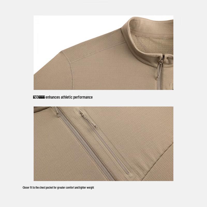ANTA Champion Outdoor Hiking POLARTEC Half-Zip Long Sleeve Tee