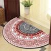1PC Retro Door Rug Semi-circular Floor Mat Entrance Door Rugs Non-slip Absorbent Bathroom Mat Room Home Decoration Hogar Tapete