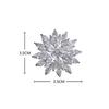 Raffinata Spilla Fiocco di Neve in Zircone - Spilla Fiore di Lusso di Alta Gamma per Donna.