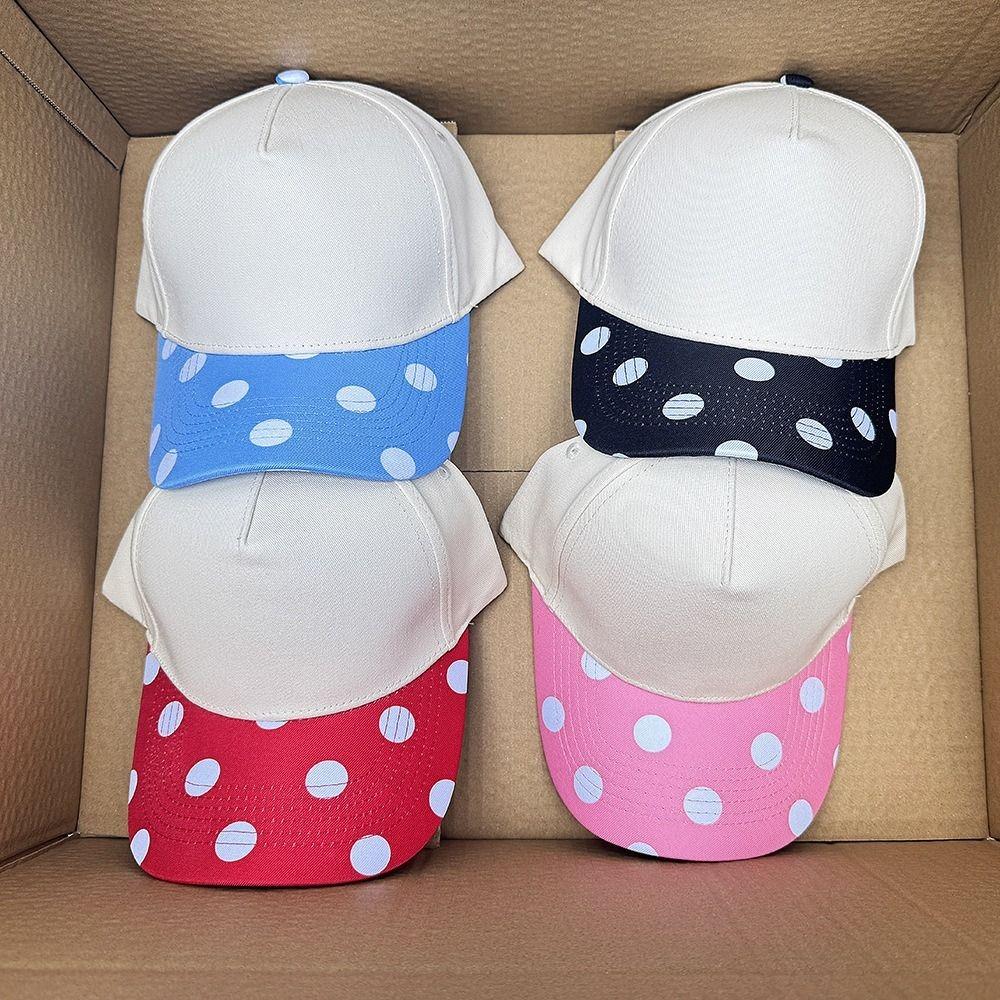 Creative Polka Dot Baseball Cap Hip Hop Sunscreen Hat Versatile Printed Peaked Cap Girl