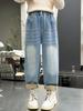 2025 Stylish Girls' Spring/Autumn Jeans - Trendy Straight-Leg Children's Trousers