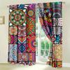 Set Of 2 Bohemian Colorful Mandala Print Curtains Design Drapes Window Decor Polyester Home Curtain With Rod Pocket