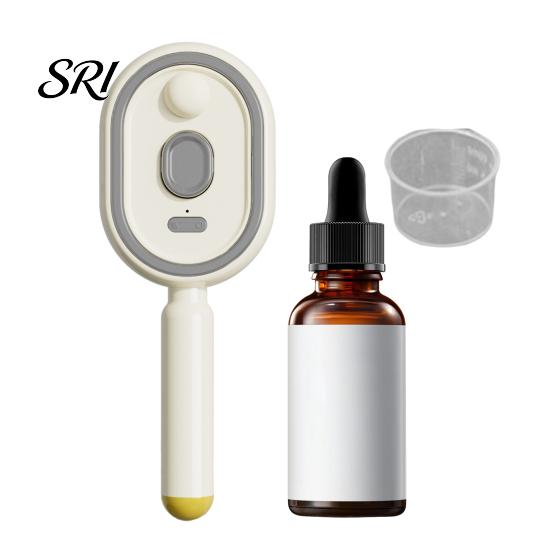 Spazzola per Capelli Lisciante Elettrica con Spruzzo ad Aria e Cuscino d'Aria 2-in-1 Nebulizzante con Facile Utilizzo Acqua Riduce l'Effetto Crespo Antistatico Ritrattile Vapore Massaggio Pettine