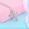 Sparkling Cross Shaped Pendant Necklace for Women