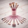 18-teiliges Glitzer-Kristallgriff-Make-up-Pinselset mit weichen Borsten, Foundation-Pinsel, mit Kosmetiktasche