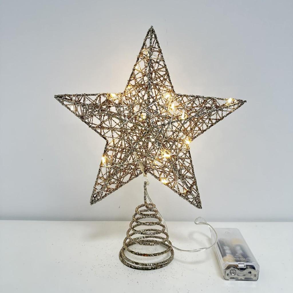 2025 Glittering Five-Point Tree Top Star Light for Christmas Trees