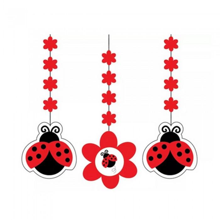 Creative Converting Decupaje pentru agățat buburuză de 7 inch (Pachet de 3)