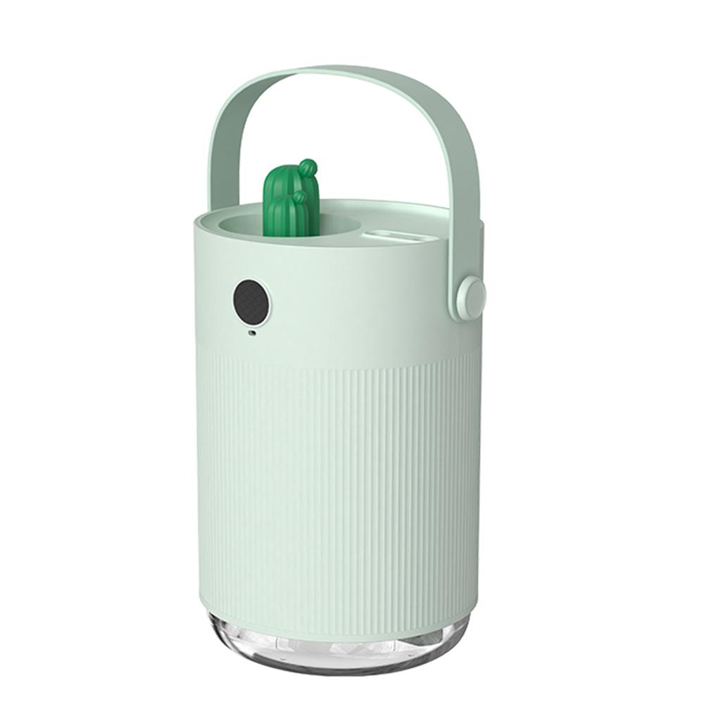 

Увлажнитель воздуха 1000 мл может обнаруживать влажность, ультразвуковой прохладный диффузор аромата тумана с цветным светодиодным светильником, USB-увлажнитель кактуса Green