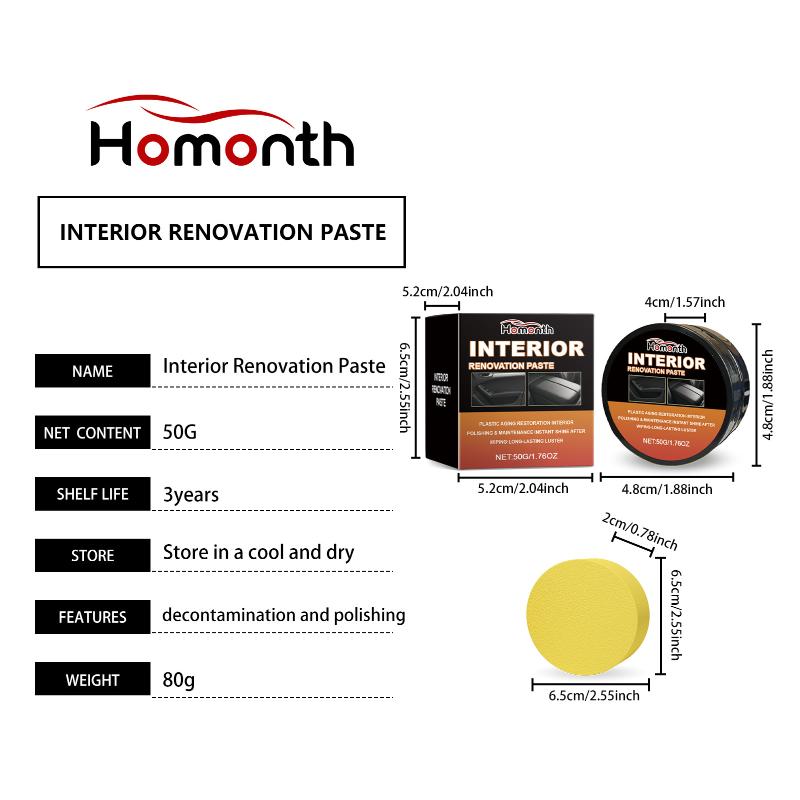 Leather Care Paste for Car Seats Interior Renovation Cleaner Protector Restores Shine Nourish Reduce Friction Easy Application