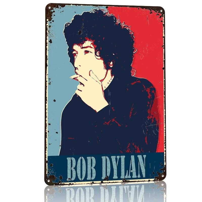 Bob Dylan Hope Personalized D Textured Metal Poster Wall Art Vintage Tin Signs for Interior Decoration Living Room Decor Luxury