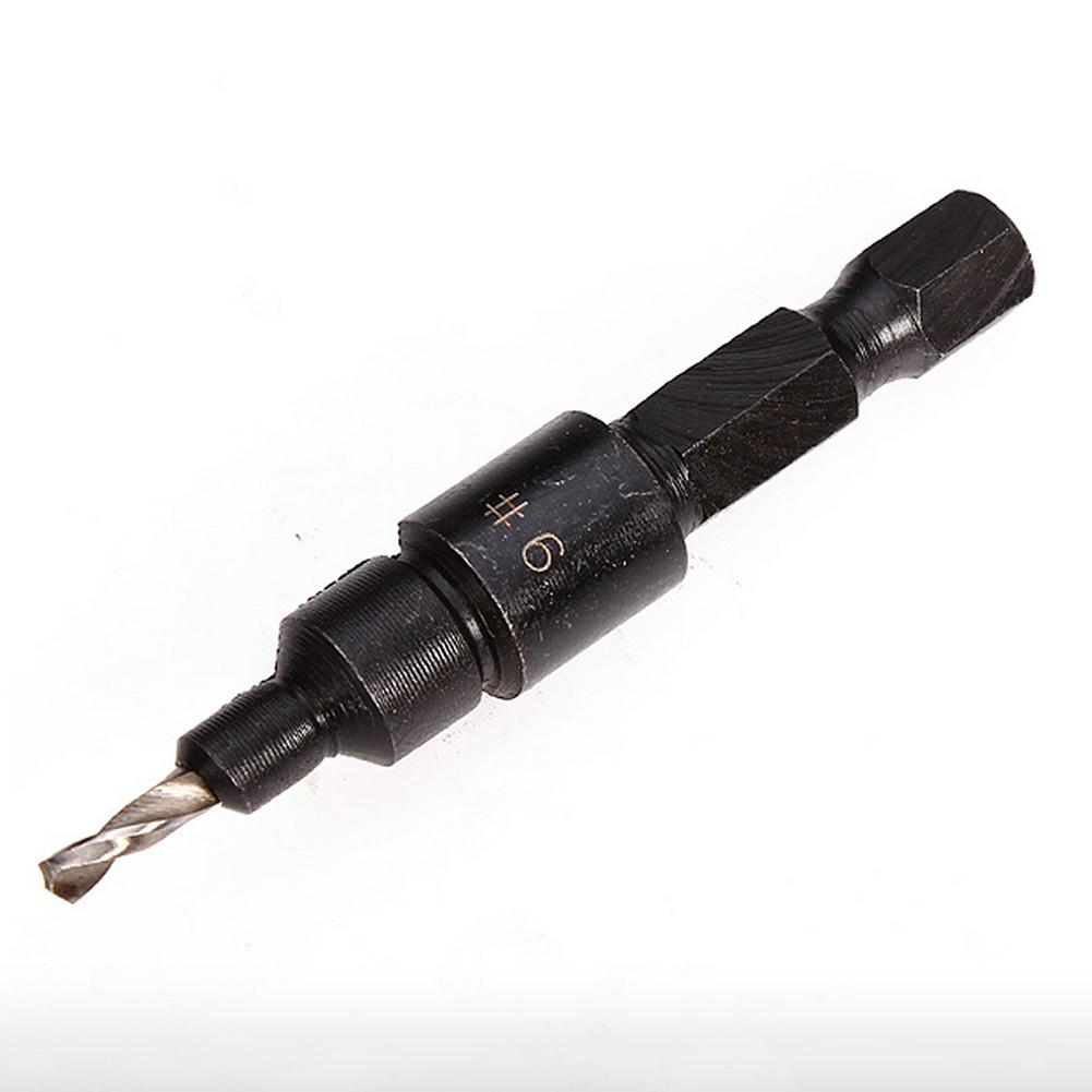 5pcs/Set Countersink Drill Woodworking Drill Bit Set Drilling Holes for Screw Sizes #5 #6 #8 #10 #12