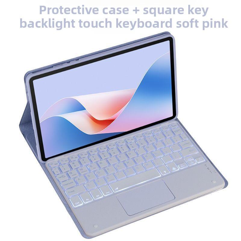 Leather Keyboard Case for Lenovo Tab K11 45 Plus 2024 Bluetooth Keyboard Cover TB352FU