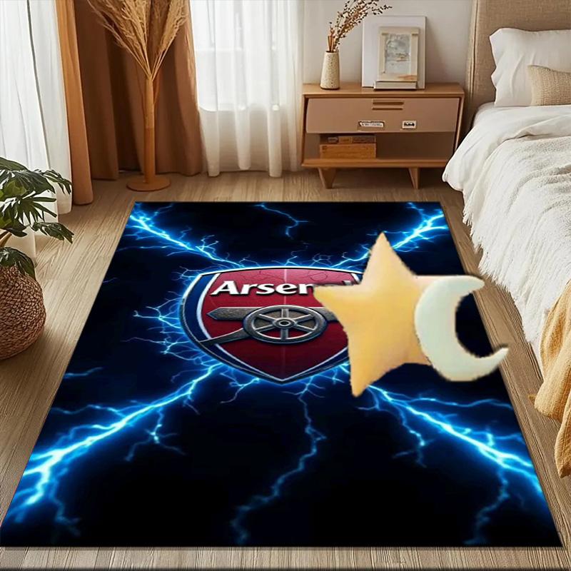 Arsenal Football Club Crest Rug Game Carpet, Floor Mat for Bedroom Living Room Entryway Rug, Home Decor Idea Gift for Christmas birthday