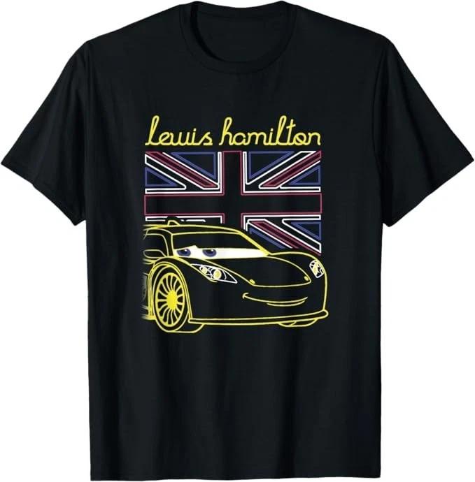 Unisex Adult Casual Graphic Disney Pixar Cars Lewis Hamilton UK Fla... XXXXL