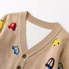 New Spring-Fall Cartoon Car Boys' Knit Sweater Cardigan