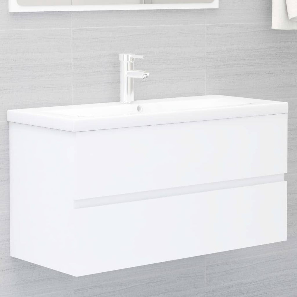 Armoire d'évier avec lavabo intégré  bois d'ingénierie