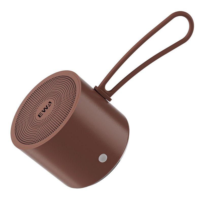 

EWA A127 Metal Bluetooth Speaker Small Portable Steel Gun Heavy Metal Wireless Subwoofer Outdoor Mini USB Bluetooth Speaker A127-Brown
