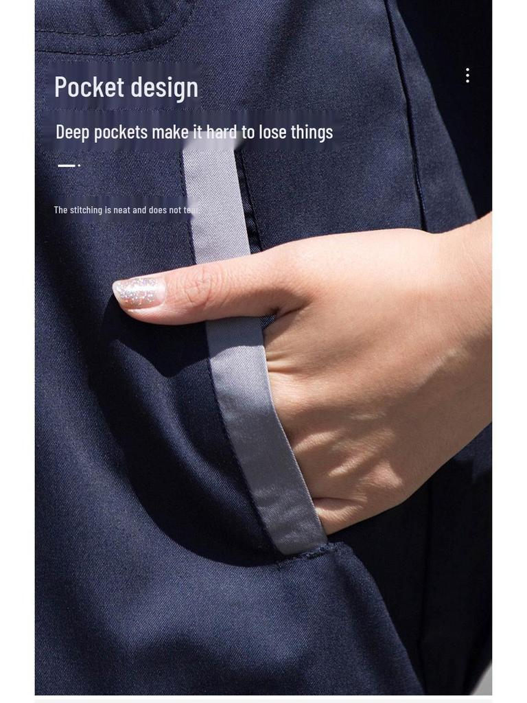 Summer Workwear Set: Men's & Women's Short Sleeve, Breathable, Thin Overalls with Large Pockets for Auto Repair & Labor Protection