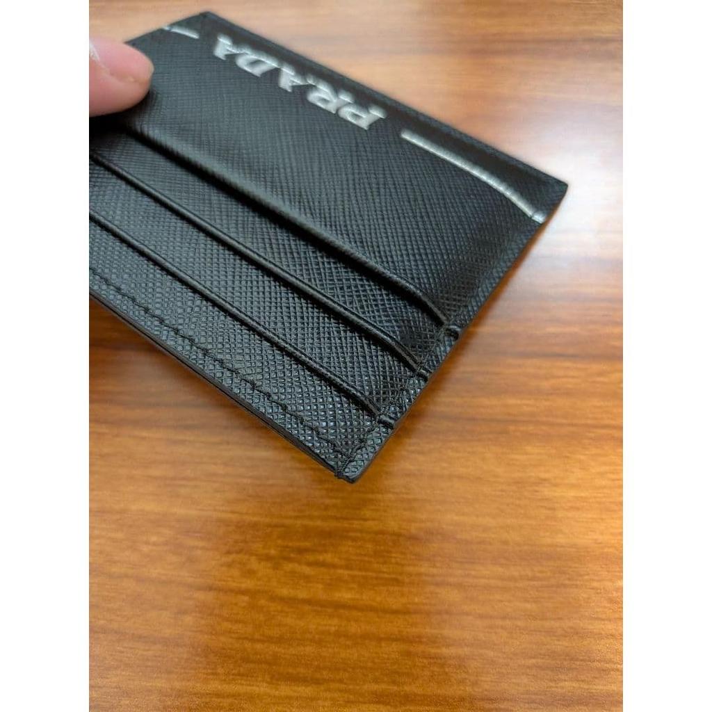 Used PRADA Saffiano Leather Card Case Black