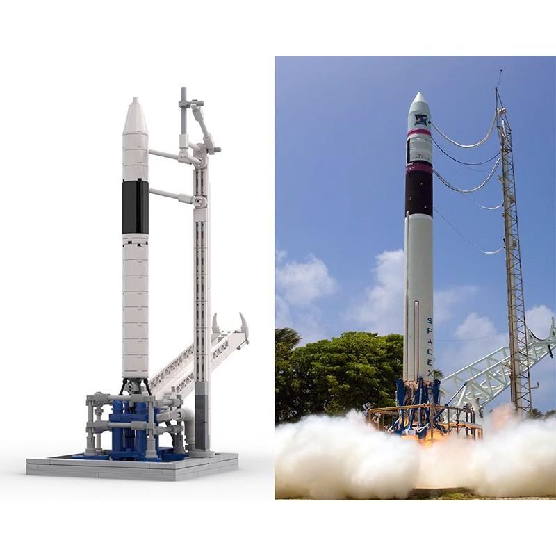 Falcon Launch Pad Saturn V Scale MOC Building Block Set Falcon 9 Rocket Space Satellite Vehicle Children's Gift
