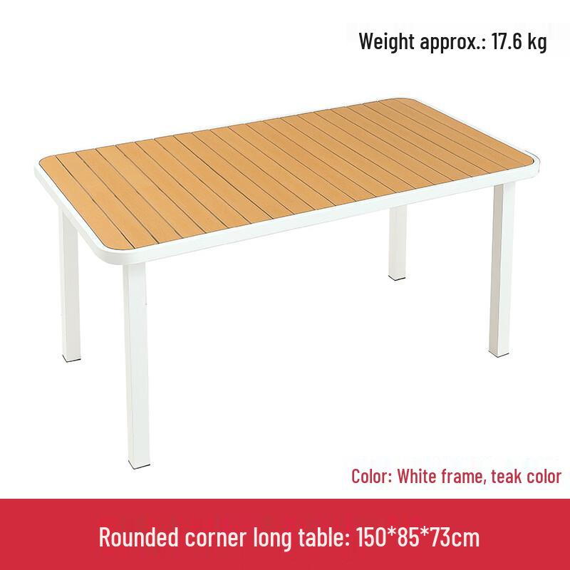 Outdoor WPC Patio Dining Table and Chairs Set