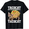 Women's Black Burrito Cat Print T-Shirt Fun Animal Print Casual and Versatile Short-Sleeve Crew Neck Top Everyday Wear