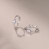 925 Silver Zircon Stud Earrings Elegant Luxury Wedding Jewelry For Women Hypoallergenic Designer Ring