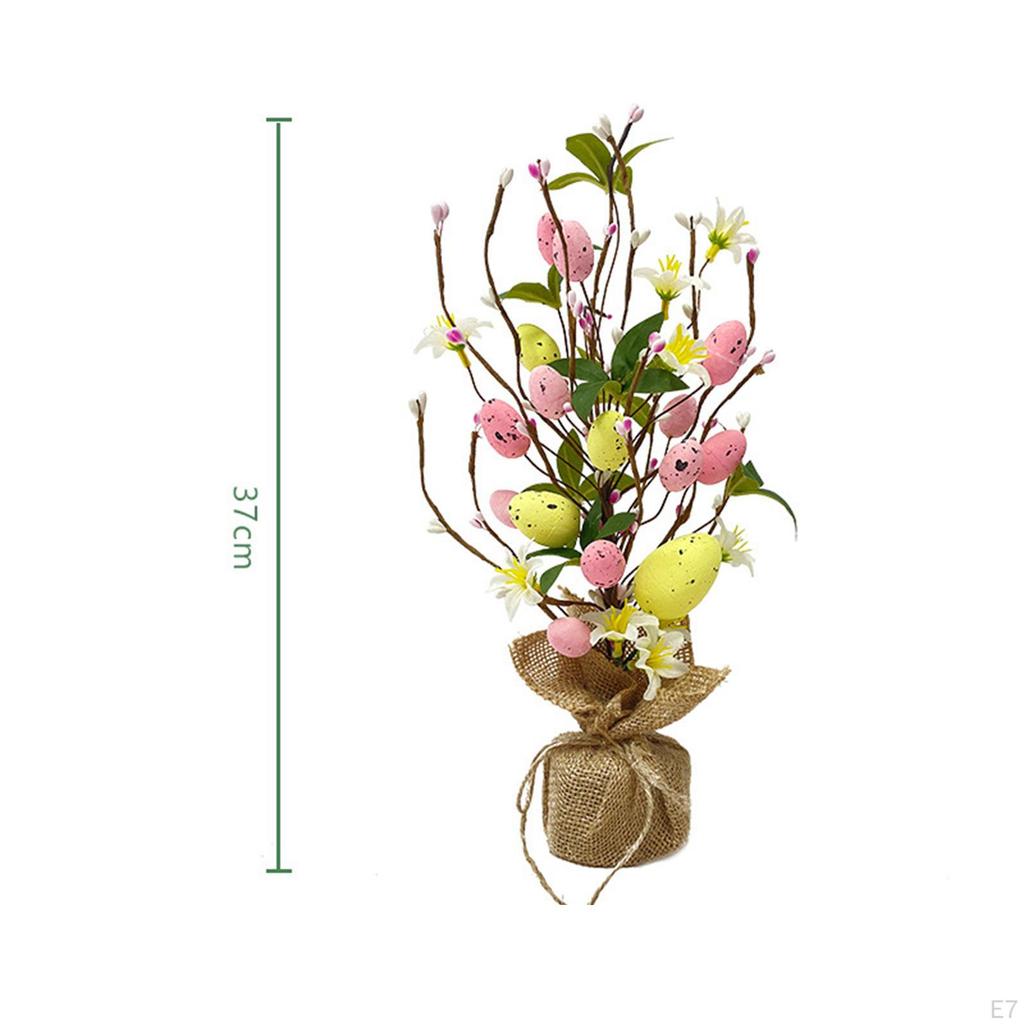 Delight: Festive Easter Egg Tree with Burlap Base