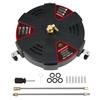 13'' Pressure Washer Surface Cleaner Flat Surface Cleaning Heavy Duty Floor Power Washer for Terraces Driveway Sidewalks Decks