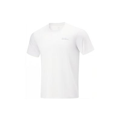 Cooling Tea T Quick-Dry Cool Casual Printed Letter Round Neck Sports Knit Short Sleeve T-Shirt Men Tops Standard-White ATSU587-3