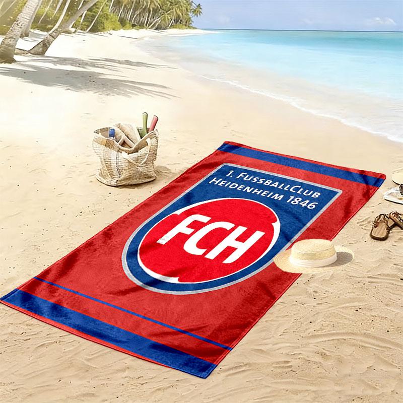 FC Heidenheim Print Beach Towel, Large Soft Quick Dry Towel for Beach Camping Swimming
