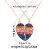 Colorful Glitter Design Broken Heart Best Friends Golden Necklace Set Of 2 For Girls Ladybro Friendship Chain Jewelry Gift