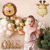 Jungle Animal Head Foil Balloons Wild One Birthday Party Decorations Kids Favors Safari Animals Balloons Baby Shower Supplies