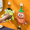 Plush Pumpkin Shaped Stuffed Toy Soft Cartoon Vegetable Pillow with Embroidered Face for Kids and Home Decor Gift