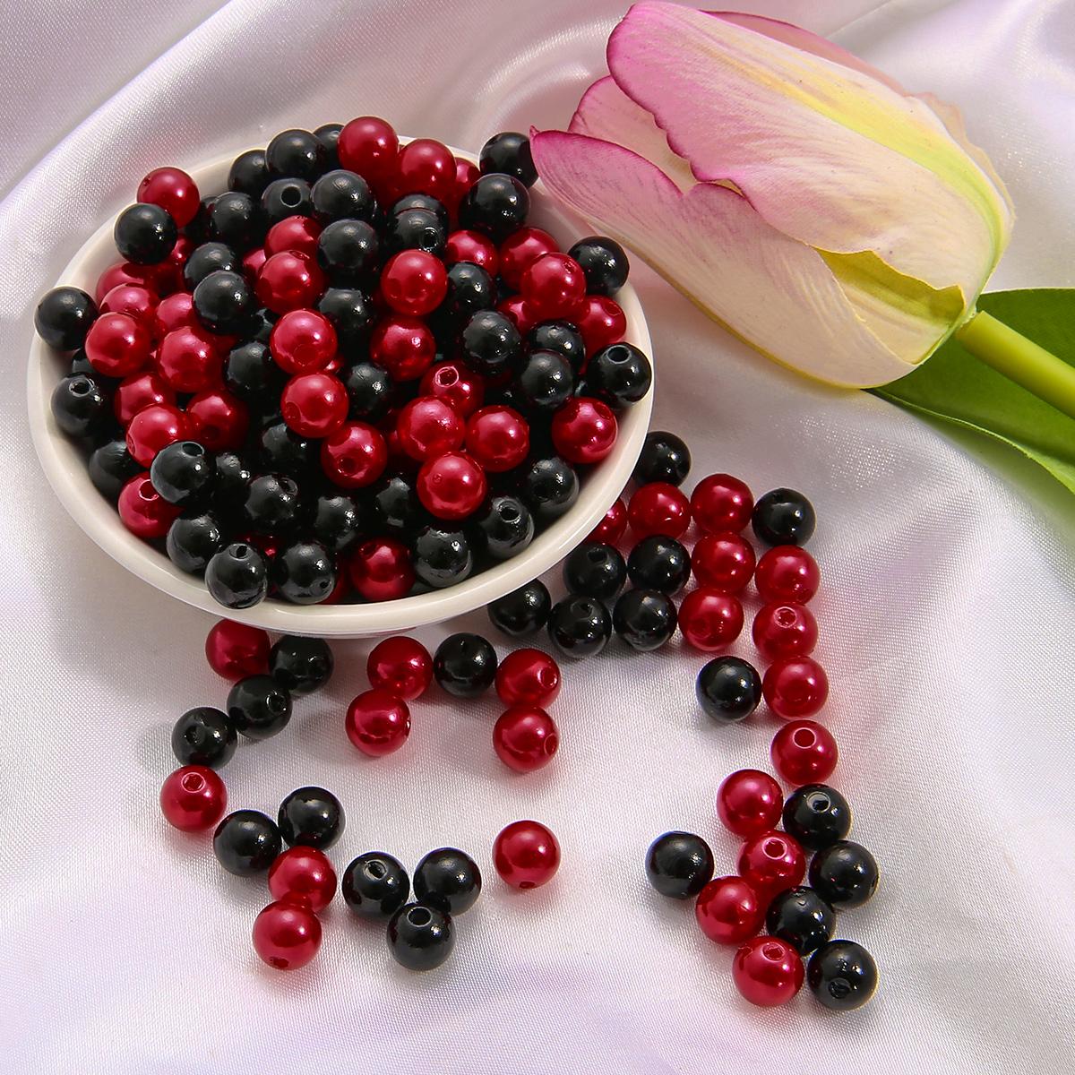 

8 мм ABS искусственный жемчуг разноцветные бусины DIY круглые пластиковые акриловые бусины-разделители для изготовления ювелирных изделий