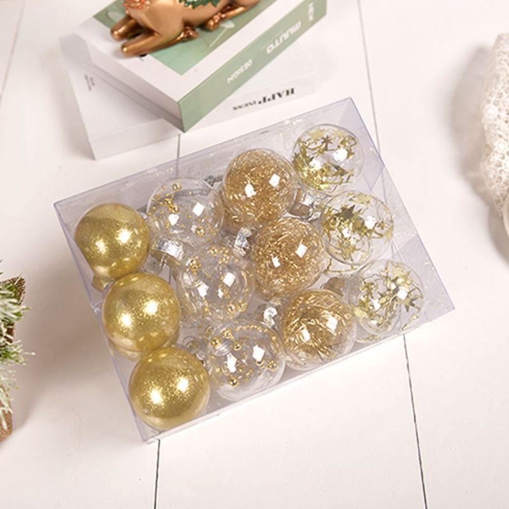 24pcs 6CM Christmas Ball Set Delicate Hanging Ornament Christmas Tree Decoration Pendant  New Year