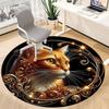 1pc Golden Feline Elegance Chair Carpet for Office, , Non-slip carpet, Very suitable for offices, farmhouses,Outdoor carpet yy251120028