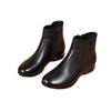 Flat-bottomed fashion short boots women's 2025 new autumn single boots round-headed soft leather bare boots winter mother soft-soled Martin boots